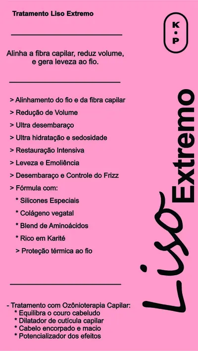 Arte original do tratamento Liso Extremo