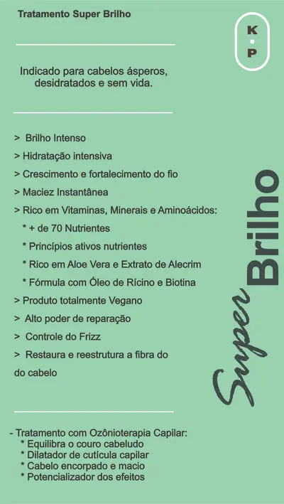 Arte original do tratamento Super Brilho